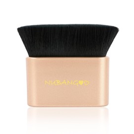 nubangoo NUBANGOO Professional Kabuki Foundation Brush,Makeup Brush, Self Tanner Brush,Self Tanning brush,Foundation Makeup Brush Cream Powder Liquid,Face Neck Body Leg Tanning Makeup (Gold Black)