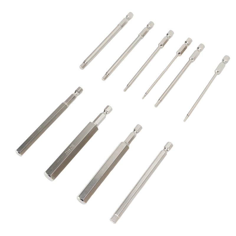 Hex Wrench Drill Bit 1/4in Shank Metric Sizes 1.5mm to
