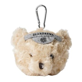 St Andrews 042-5984324 Continuous Classic Product Ball Pouch [Teddy Bear Series] (Carabiner Included) / Golf Bear, 040_Beige