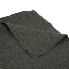 Mollywhopper Classic 40% or 70% Wool Blanket 62" x 84" Great for Camping, Hiking, Emergency, Travel (Charcoal Grey 70% Wool)