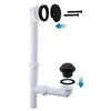 Black Tubular Tub Drain Kit with Welsan Tip-Toe Bathtub Drain