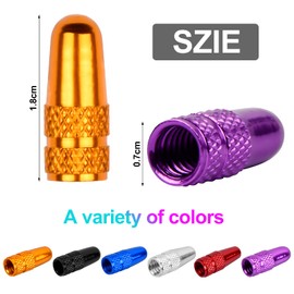 Jinlaili Pack of 18 Bicycle Presta Valve Caps, Bicycle Dust Caps, French Valve Caps, Aluminium Tyre Valve Covers, Valve Stem Caps for MTB, Road Bike, Mountain Bike, 6 Colours