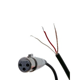 Custom Cable Connection 3 Foot Pro-Audio XLR Balanced Microphone Female to Blunt 18 AWG Economy Shielded Install Cable