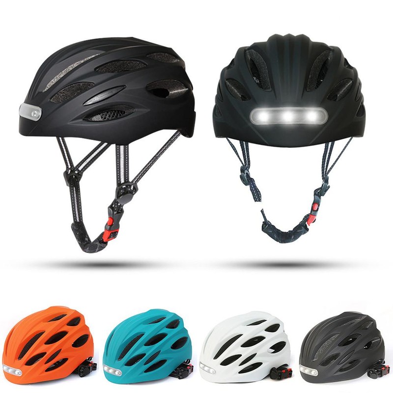 Bike Helmet with USB Rechargeable Light Safety Helmet Adjustable Mountain
