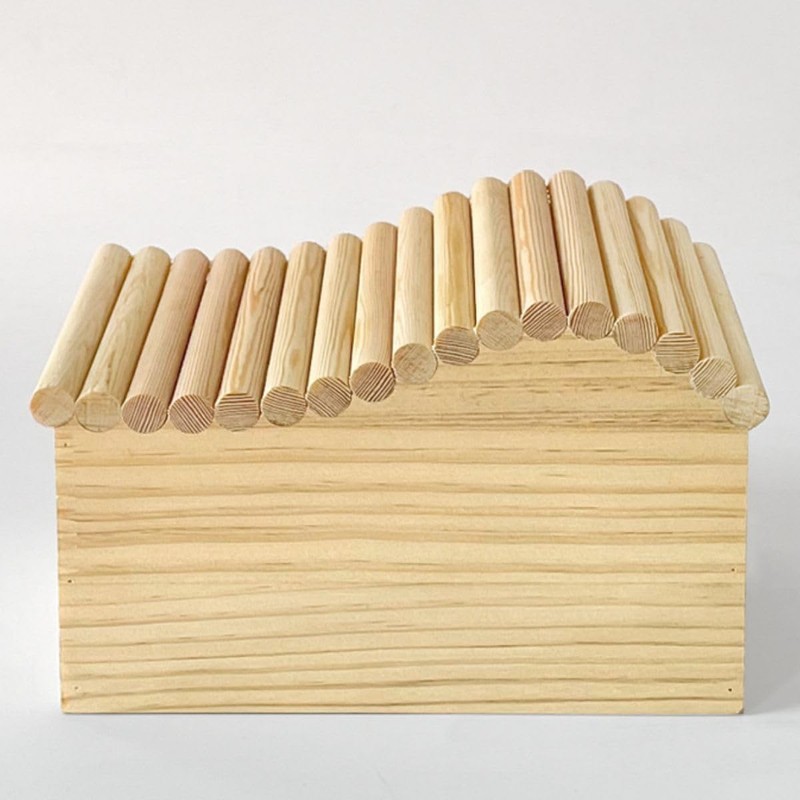 Guinea Pig Wood Hideout Hut with Window Small Animal Wooden