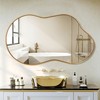 Dorlicecass Irregular Wall Mirror - Wall Mirrors Decorative 20"x36" Gold