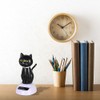 2Pcs Black Solar CatDoll Dancing Cat,Figure Car Ornament,Dancing Ornaments Solar