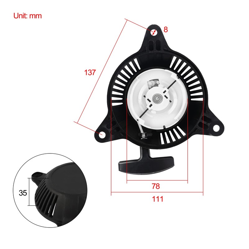 FLYPIG GXH50 Recoil Starter for Honda GXH50U GXH50 GXV50 WX15