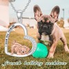 ROMANTICWORK French Bulldog Necklace Sterling Silver Cute Heart Dog Pendant