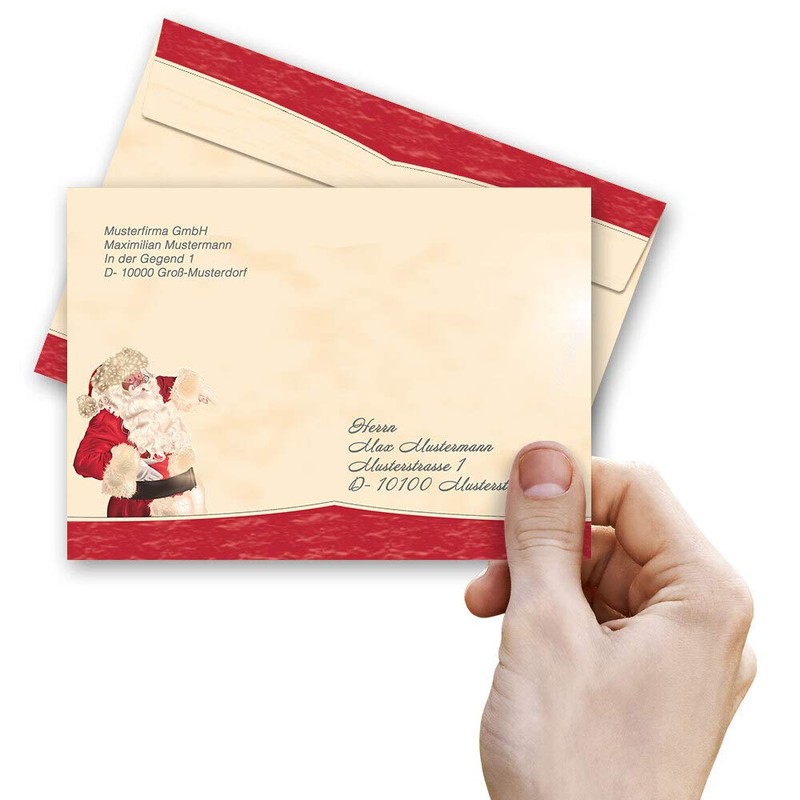 Envelopes Santa Claus 10 DIN C6 (162 x 114 mm)