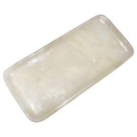 SWRONP Marble Tray for Kitchen Counter,Stone Tray for Bathroom Countertop,Dresser Vanity Decor Tray,Storage Trays for Perfumes,Candles,Jewelry (Rectangular White)