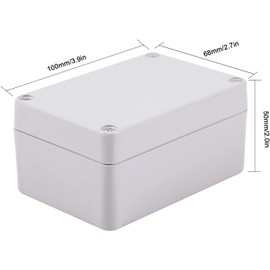 Waterproof Junction Box IP65 - 15 Sizes to Choose From ABS Junction Box for DIY Projects Electrical Junction Box Surface Mounted 100x68x50mm