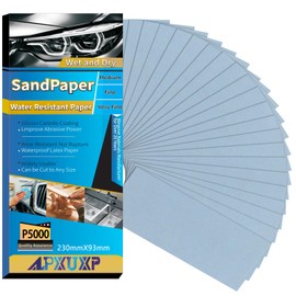 ALPXUXP Sandpaper P5000 Grit Pack of 30 Wet and Dry Professional Water Emery Paper for Car Metal Wooden Furniture Stone Varnish Glass 23 x 9 cm