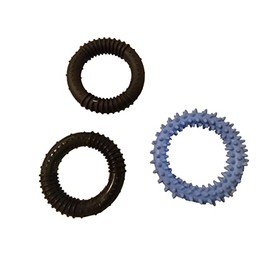 Bonita Pet Dog Chew Toy - Dog Toy for Aggressive Chewer - Indestructible Dog Toy - Training Toy, Promotes Dental Health & Clean Teeth - Relieves Anxiety, 3 Pack (Black Matte, Blue Matte, Black Glossy)