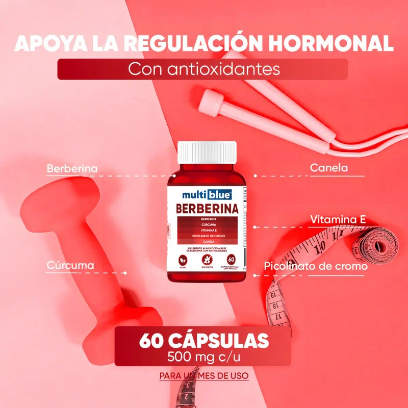 Multiblue Berberina Capsulas Vitamina Curcuma Sabor