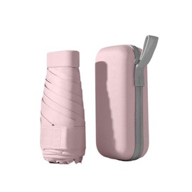 WULUN Compact Umbrella, 6 Ribs Umbrella, Stormproof, Small Pocket Umbrella, Windproof, UV Protection, Ultralight Umbrella, Foldable Travel Umbrella, Foldable Robust Mini Umbrella for Sun and Rain,