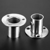 2Pcs Stainless Steel Closet Wardrobe Hanging Rail Rod Pole Socket