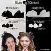 C.Yullyhime Hair Clips, Ribbon, Korean Hair Clips, Large, Set of