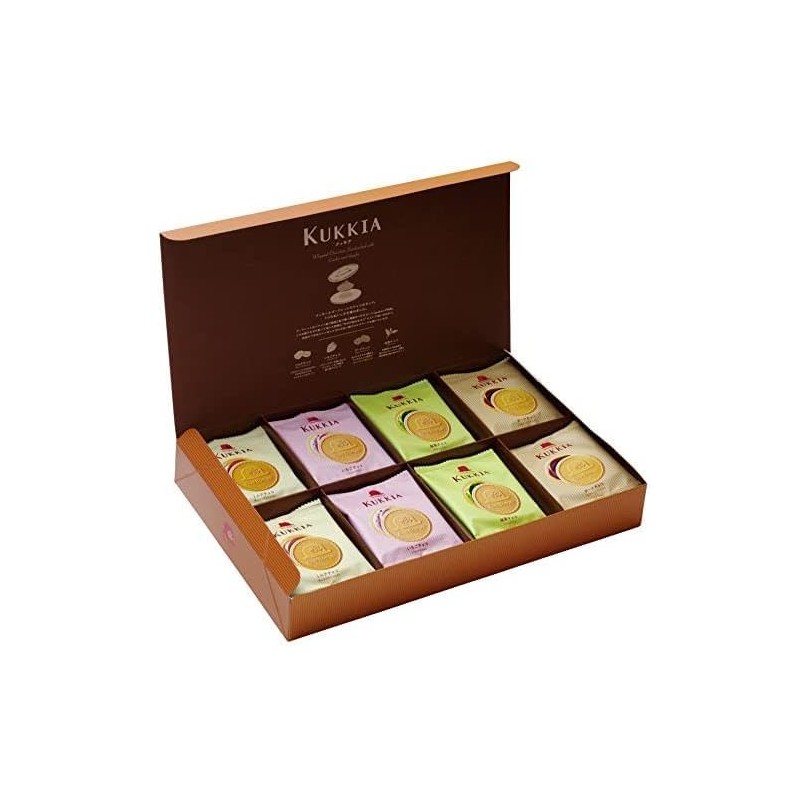 Kukkia Cookies 32 Pieces 4 Flavors Chocolate, Strawberry, Dark Chocolate,
