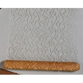 MKM Pottery Tools Large Long Wood Hand Rollers for Clay (LHR-001 Boogie Woogie)