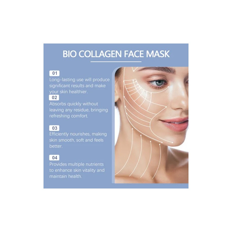 OUHOE Collagen Mask Set Moisturizing Hydrating Anti-Wrinkle Reducing Fine Lines