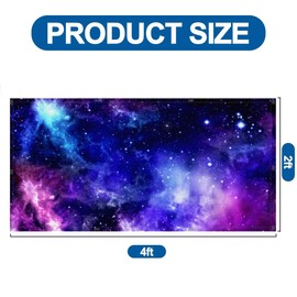 DERUINVAIO 4 Pack Fluorescent Light Covers for Ceiling Light, Outer space universe nebula star cluster bright Astronomy Light Filters for Classroom Office Home, 4' x 2' Decorative Magnetic Light Cover