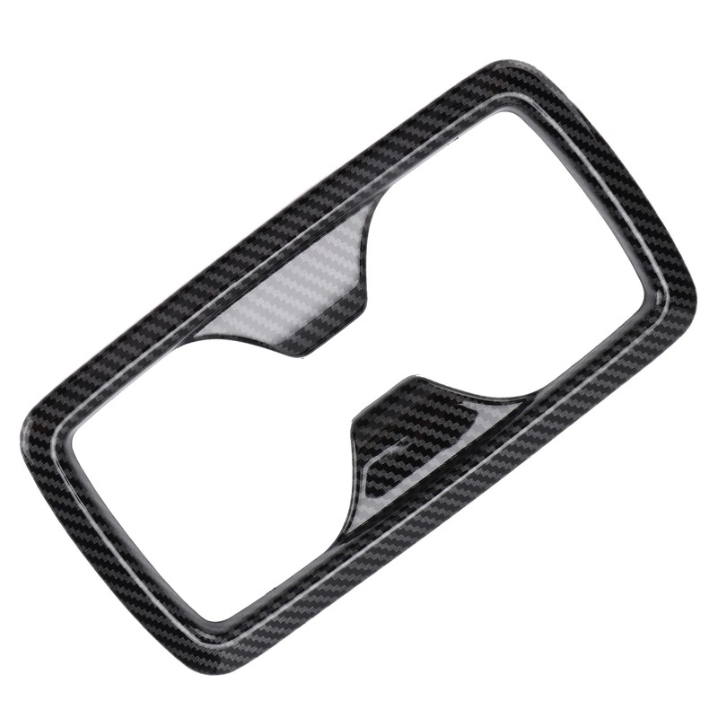 Rear Water Cup Holder Panel Frame Trim Carbon Fiber Style