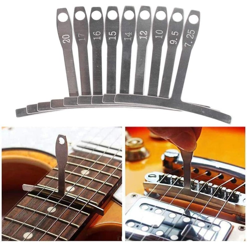 TUOREN 13pcs Guitar Setup Kit Including Guitar Neck Notched Straight