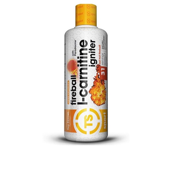 Top Secret Nutrition Fireball L-Carnitine Liquid w/Paradoxine, Red Hot Fireball, 16 Ounce