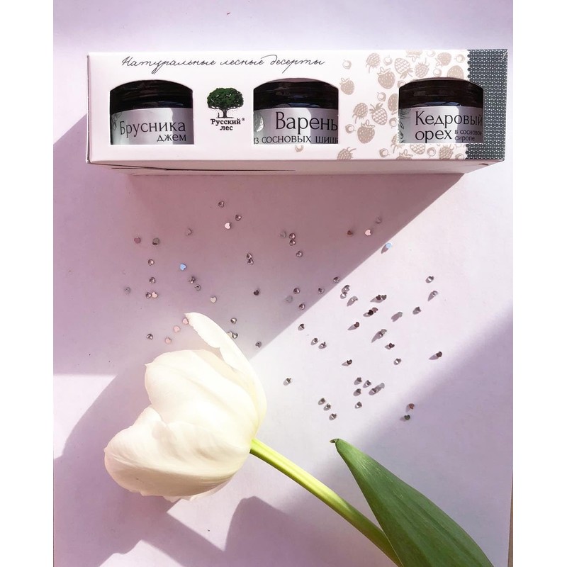 Russian Forest Assorted Desserts SILVER With Pine Nuts in Pine