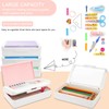 Pencil Box for Office Supplies Storage Organizer Box,Double Layer Large