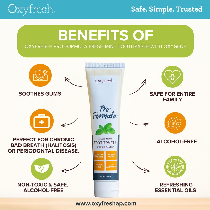 Oxyfresh® Pro Formula Toothpaste - Fights Plaque, Periodontal Disease, Ubat