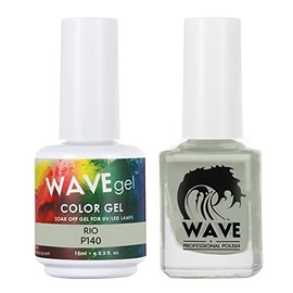 WAVEGEL Soak-Off Gel & Nail Lacquer Matching Duo Set - Simplicity Collection - #P140 Rio I 0.5 Oz