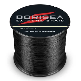 Dorisea Extreme Braid 100% Pe Black Braided Fishing Line 109Yards-2187Yards 6-550Lb Test Fishing Wire Fishing String Incredible Superline Zero Stretch (1500m/1640Yards 30lb/0.26mm)