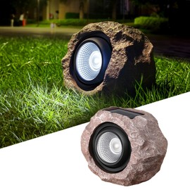 Timeflies Solar Rock Lights Outdoor, 1 Pack Super Bright Solar Spot Lights Outdoor IP65 Waterproof Solar Yard Lights, Auto On/Off Solar Garden Lights for Paths, Sidewalks, Yards, Landscapes, Patios