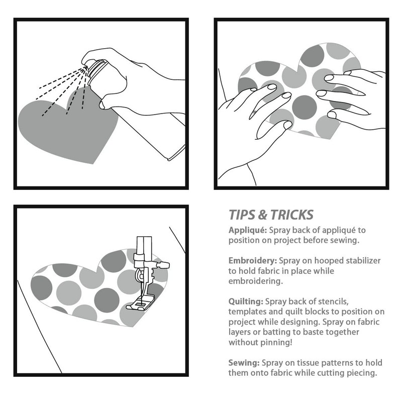 SpraynBond Basting Spray for Quilting with HeatnBond Iron-On Sewable Sheet
