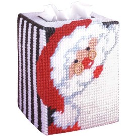 Tobin 1488 Santa Tissue Box Plastic Canvas Kit
