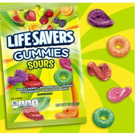 LifeSavers NEW!!! LIFE SAVERS Sours Gummy Candy, 7 oz Bag (1-BAG)(08/202