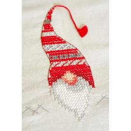 Vervaco Embroidery: Tablecloth: Christmas Elves, COTTON NA, 80 x 80cm