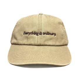 Vivian Flytrap Unisex Everything is Ordinary Gewaschen Bestickt Dad Baseballkappe - Beige