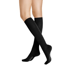 Hudson Women's 005360 RELAX COTTON Knee-High Socks, Black (Black 0005), 2.5/5 (Manufacturer size: 35/38)