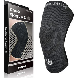【VITAL SALVEO バイタルサルヴェオ】3D膝スリーブ S-SUPPORT 膝サポーター 膝バッド CJ-5108/5109 (XL, ダークグレー, 1)