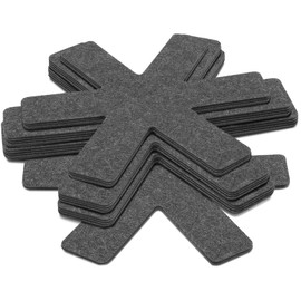 12-Piece Cookware Protector Set - 3 Sizes Stackable Pan Dividers, Non-Slip Pot & Pan Protectors to Prevent Scratches When Stacking (Thick & Durable)