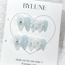 Angel Core Handmade Nail Tips Nail Tips - Short Coffin / 엔젤코어 수제네일팁 네일팁 - 숏코핀