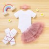 GRNSHTS Newborn Infant Baby Girl Clothes Short Sleeve Letter Print