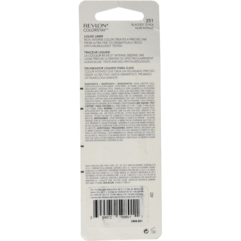 Revlon Colorstay Liquid Eyeliner, Black, 2.5 ml