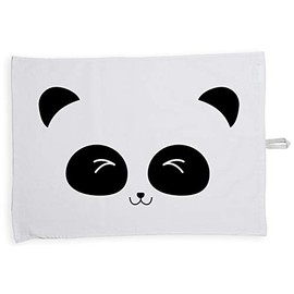 Hippowarehouse cute panda face Tea Towel Eco Printed Dish Cloth Kitchen accessory 50cmx70cm 100% Cotton