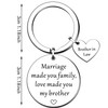 QMVMV Brother in Law Keyring Gifts Brother of The Bride
