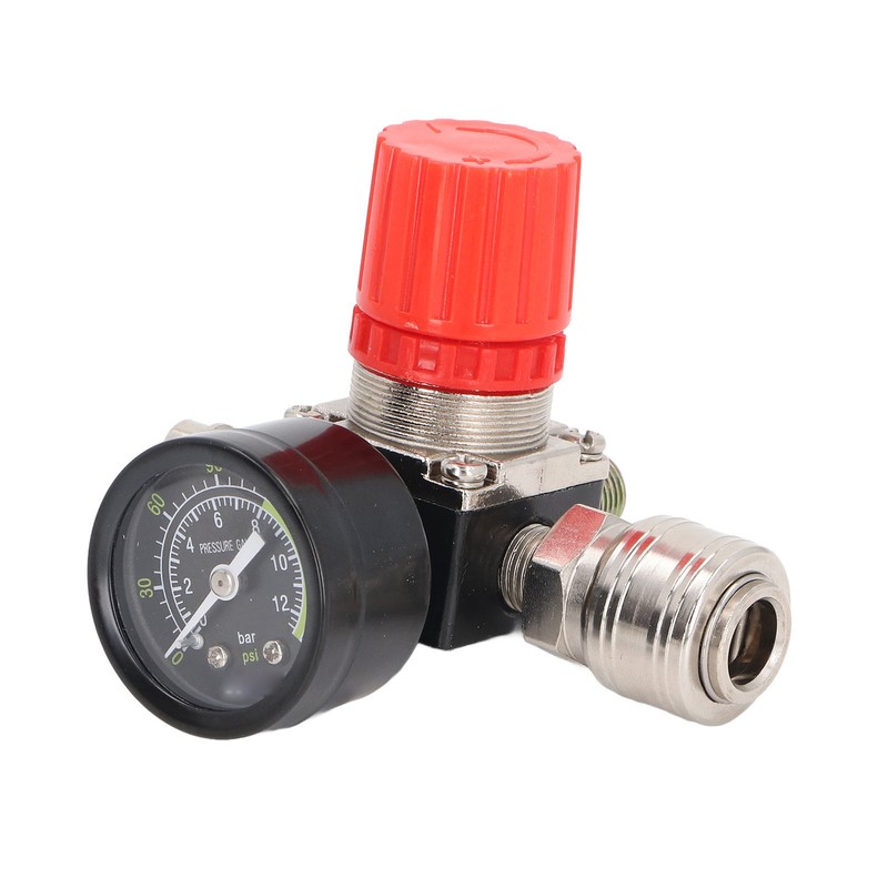 Air Compressor Regulator 4 Holes 0 to 180PSI European Air