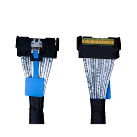 DiliVing 𝐃𝐢𝐋𝐢𝐧𝐤𝐞𝐫 PCIe 5.0 𝐌𝐂𝐈𝐎 x8 to 2*𝐔.𝟐 𝐍𝐕𝐌𝐞 Adapter,𝐒𝐅𝐅-𝐓𝐀-𝟏𝟎𝟏𝟔 74Pin to 2*𝐒𝐅𝐅-𝟖𝟔𝟑𝟗 68Pin Cable with Power, Mini Cooledge IO Cable 80CM